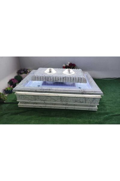 Future Fiberglas Hazır süs havuzu, mermer efekti, beyaz 80 x 115 x 55 cm