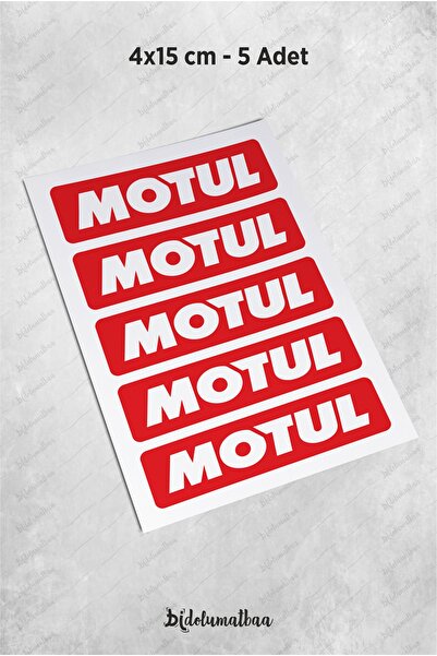 Motul 5 Adet Sticker Seti Kırmızı (4X15 CM)