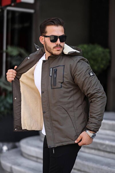 Fk class Men's Winter Fur Inside Coat