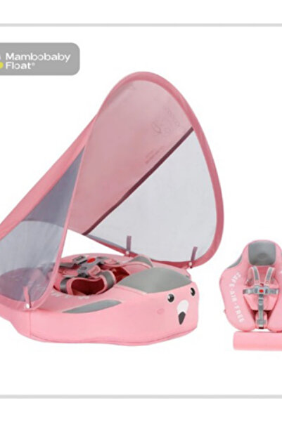Mambobaby 3-24ay/6-18kg, FLAMİNGO, Gölgelikli ve Ayak Destekli Bebek/Çocuk Yüzme Şamandırası/Simidi