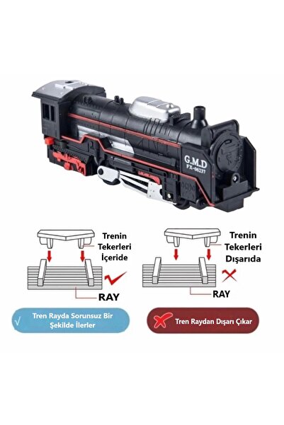Brother Toys Pilli Işıklı Rayların Kralı Oyuncak Tren Seti Ekspres 13 Parça