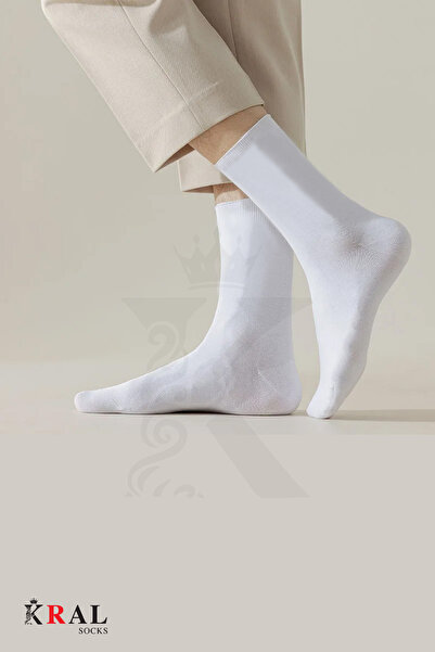 KRAL SOCKS 10 Pieces Summer Combed Cotton Men's Medium Long Socks Perfumed