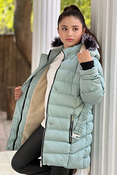 Zaziko Kids Kız Çocuk Içi Polarlı Şişme Mont Km.0043-zz