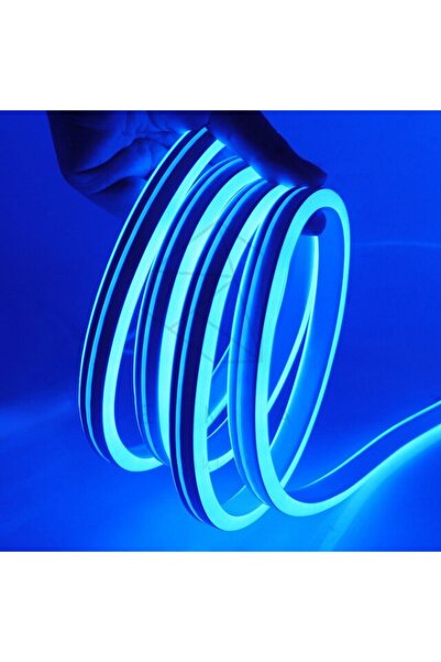 Ema Dükkan 15 Metre Mavi 220 Volt Neon Led Tak Çalıştır Esnek Şerit Neon Led Aydınlatma 8x16 Mm Hortum Led