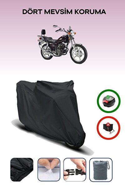 Breen Black Kanuni Seyhan 150 Motorcycle Tarpaulin Rear Bag Compatible