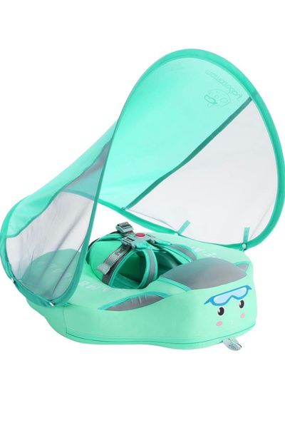 Mambobaby 3-24ay/6-18kg, Gölgelikli ve Ayak Destekli Bebek/Çocuk Yüzme Şamandırası/Simidi