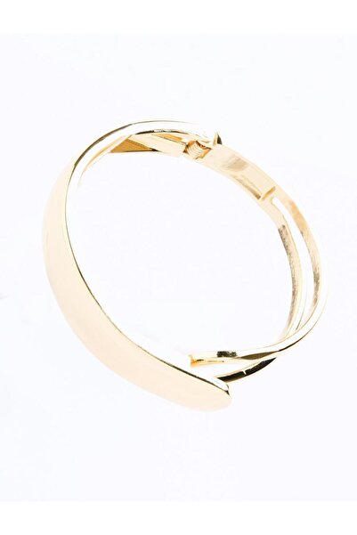 Jimmy Key Altın Rengi Altın Kaplama Parlak Kelepçe Bileklik