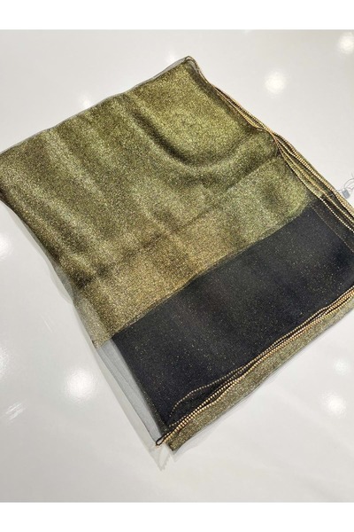 MERAM BUTİK أرماندا شال تول فضي مرصع بالجواهر 30% حرير - 8