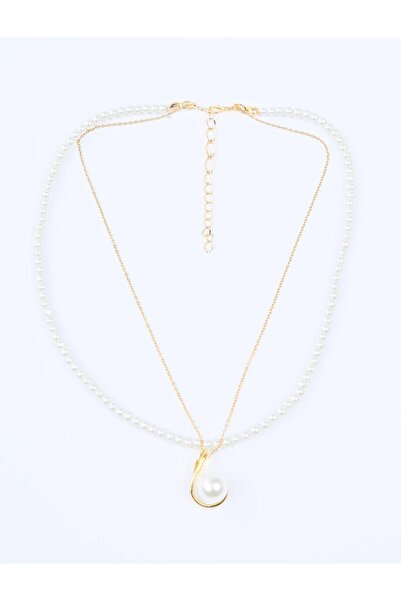 Jimmy Key White Pearl Adjustable Chain Necklace