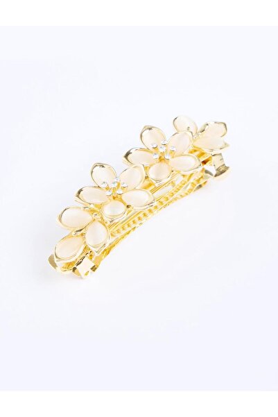 Jimmy Key White Flower Figured Enamel Detailed Buckle