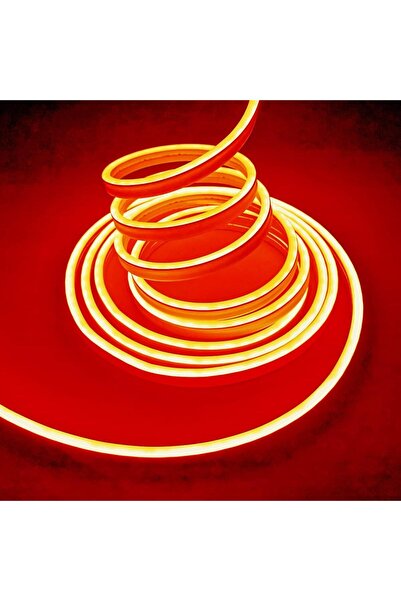 Ema Dükkan 10 Metre Turuncu 220 Volt Neon Led Tak Çalıştır Esnek Şerit Neon Led Aydınlatma 8x16 Mm Hortum Led