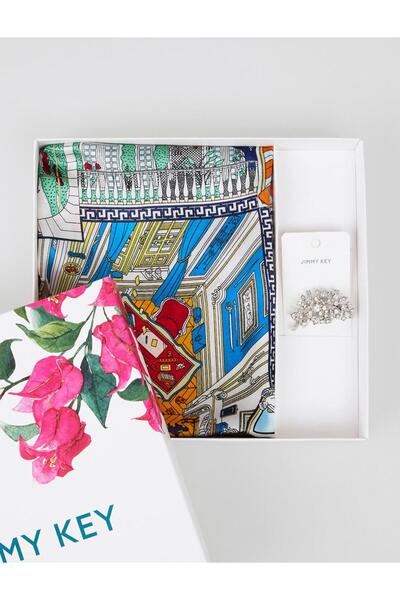 Jimmy Key Karışık Yaprak Detaylı Bohem Set