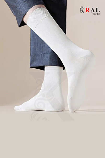 KRAL SOCKS 10 Pieces Summer Combed Cotton Men's Medium Long Socks Perfumed
