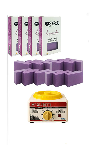 Dr. Goo Beauty 4'lü Kalıp Ağda 1080g Lavender Ve Ağda Isıtıcı Kazan