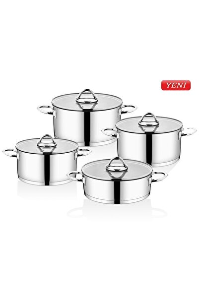 FALEZ Yıldız 8 Piece Steel Pot Set