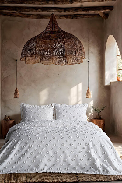 Doqu Home Polina Çift Kişilik Yatak Örtüsü Taş