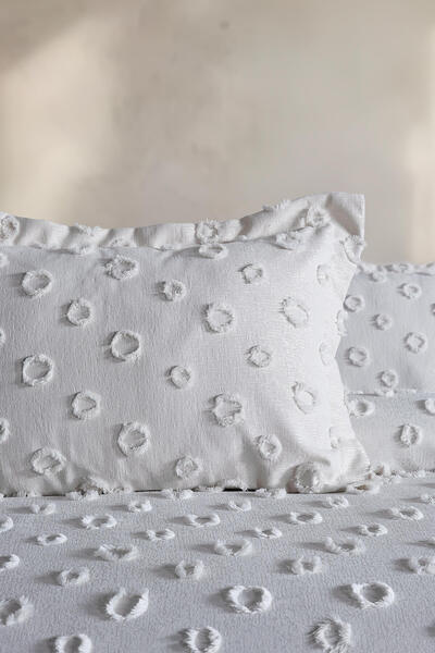 Doqu Home Polina Çift Kişilik Yatak Örtüsü Taş