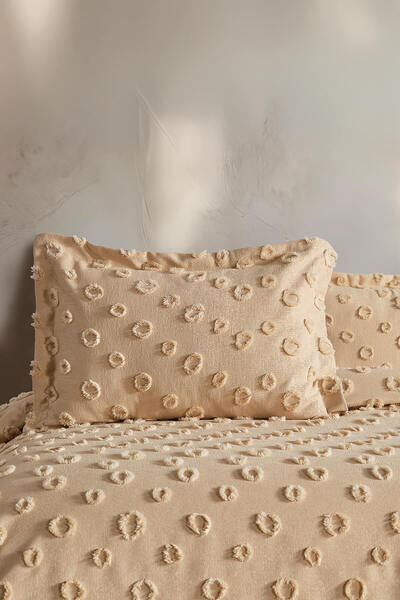 Doqu Home Polina Tek Kişilik Yatak Örtüsü Bej