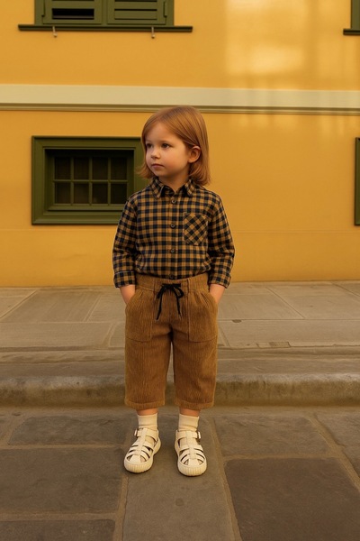 rg kidsstore Bebek Ekose Desenli Gömlek