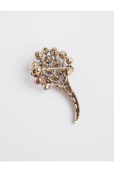 Jimmy Key Karışık Çiçek Buketi Figürlü Renkli Broş