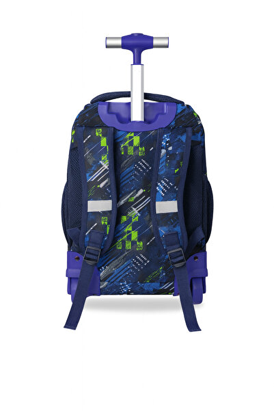 AODASI Trolley School Bag for Students – 18-Inch Multi-Functional Backpack with Wheels – Travel-Friendly