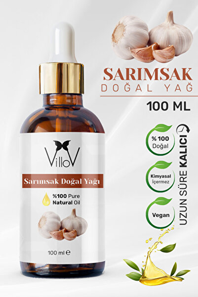 Villov Sarımsak Uçucu Yağı Soğuk Sıkım %100 Saf ve Doğal Bitkisel Garlic Esse...