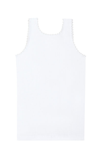 ÖZKAN underwear Özkan 1605 - 10 Pack 100% Cotton Lace Detailed Flexible Comfortable Thick Strap for Girls