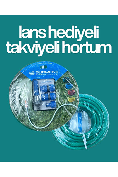 Sürmene Yüksek Basınçlı Garden Takviyeli Bahçe Sulama Hortumu 25mt + Lans Hediye
