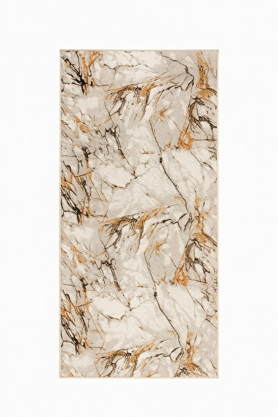 SARAR HALI Mermer Desen Kaymaz Tabanlı Halı – 100x200 cm Salon & Koridor Yolluk
