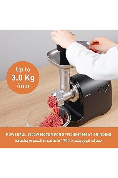 PANASONIC 1700W Meat Grinder, 5 attachments for Smooth grinding performance