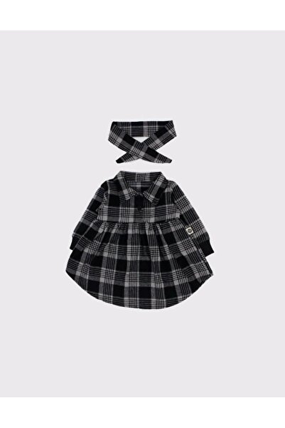 rg kidsstore Lumberjack Style Baby Dress - Buttoned and Headband