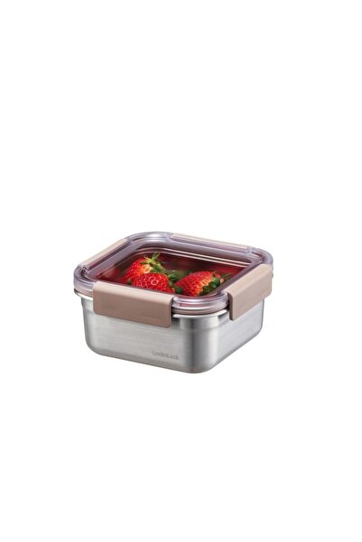 Lock & Lock Locknlock 700ml Stainless Steel Oven and Storage Container - Square Locked, Brown