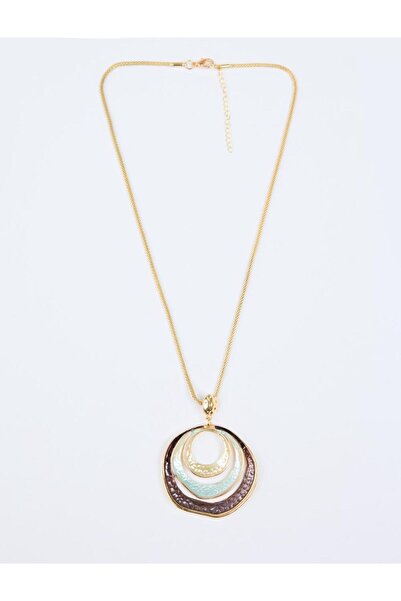 Jimmy Key Beyaz Oval Figürlü Ayarlanabilir Kolye