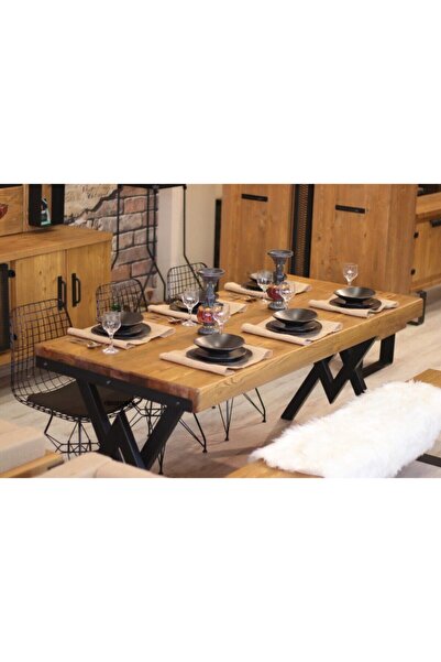 NT Concept Ntconcept Vinne Masif Ağaç Mutfak Masası(85cm-150cm Masa)