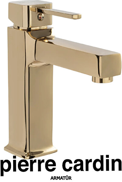 Pierre Cardin Milano Lavabo Armatürü Altın – Şık Tasarımlı Lavabo Bataryası
