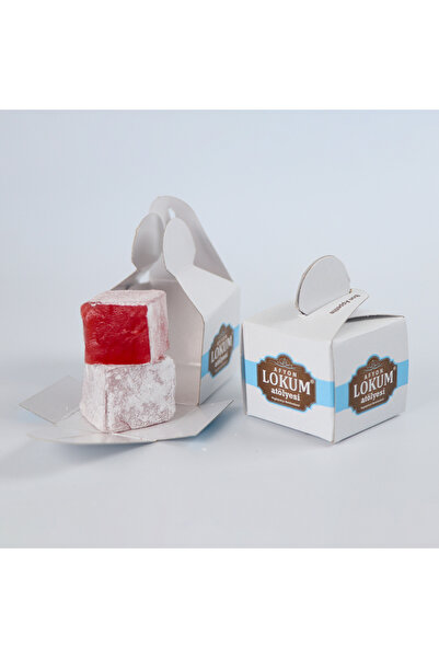 Lokum Atölyesi حلوى اللقم التركية بنكهة الورد 300 جرام (في علب فردية تحتوي على 10 قطع)