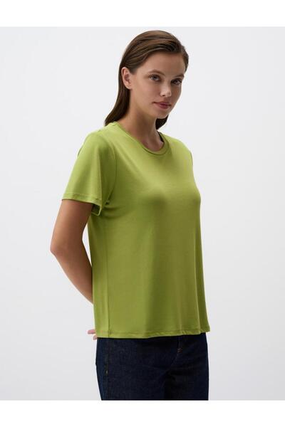 Jimmy Key Μπλουζάκι με κοντομάνικο πράσινο Crew λαιμόκοψη