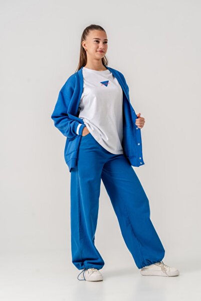 HAUSEkids مجموعة بانوراما للبنات من 9 إلى 15 عامًا مكونة من 3 قطع -Saks Blue-