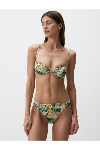 Jimmy Key Green Floral Patterned Bikini Bottom