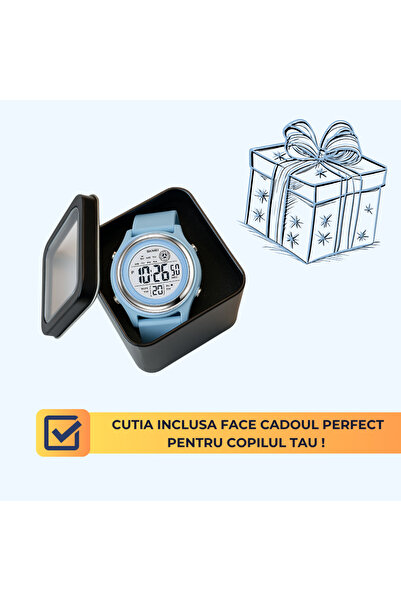 AZ PRODUCTS Ceas Digital Copii, Rezistent la Apă, cu Alarmă, Cronometru și Calendar – Perfect pentru Aventuri