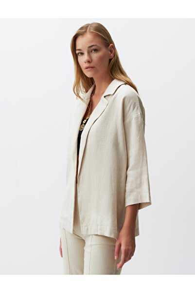 Jimmy Key Jachetă Stone 100% in, cu mânecă lungă, cu croială dreaptă