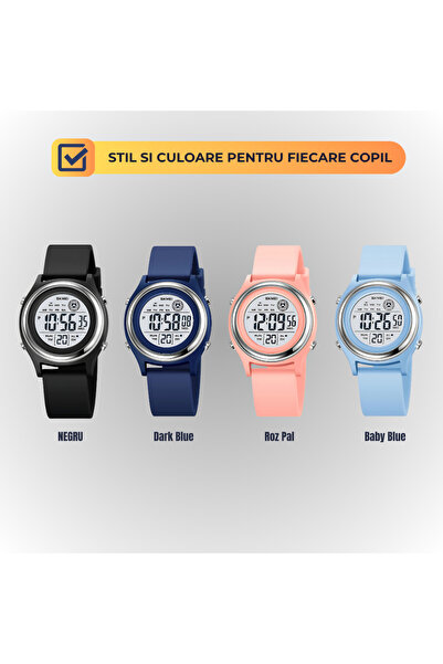 AZ PRODUCTS Ceas Digital Copii, Rezistent la Apă, cu Alarmă, Cronometru și Calendar – Perfect pentru Aventuri