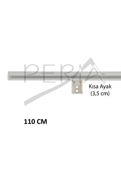 Peria Perde Sistemleri White Decorative Curtain Rail Cornice Single