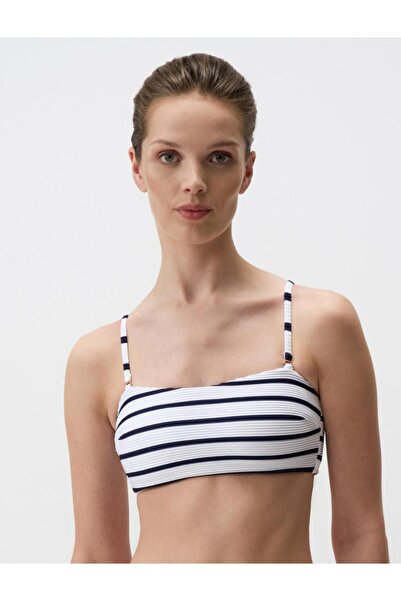 Jimmy Key Beyaz Çizgili Bikini Takımı