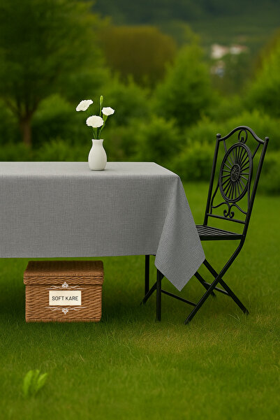 Soft Kare Pvc Fiber Tablecloth – Wipeable, Waterproof, Modern Pattern, for Kitchen and Dining Table