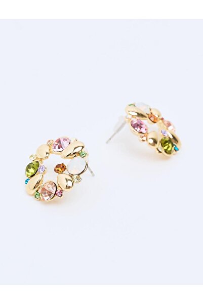 Jimmy Key Mixed Shiny Jewelled Elegant Hoop Earrings