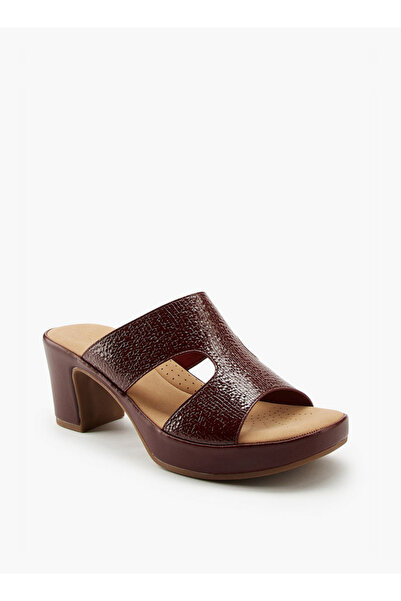 Flora Bella by Shoexpress Textured Slip-On Sandals with Block Heels