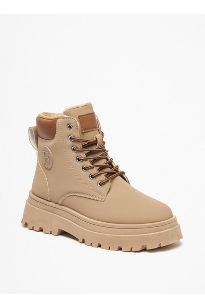 Flora Bella by Shoexpress Solid Lace-Up Ankle Boots