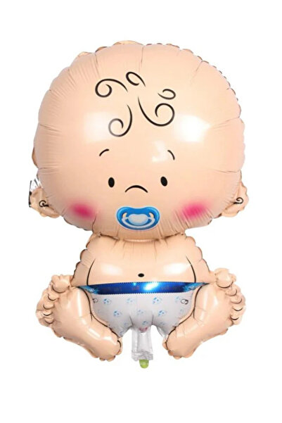 FOKUL Bebek Mavi Folyo Balon Erkek Çocuk Doğum Günü Partisi Bebek Balon 22 Inç Hava Ve Helyum Uyumlu