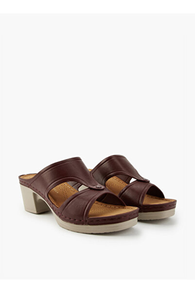 Flora Bella by Shoexpress Solid Slip-On Sandals with Block Heel